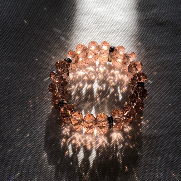 Lisa Jones elastic jeweled bracelet w/rhinestone - Picture 2 of 8